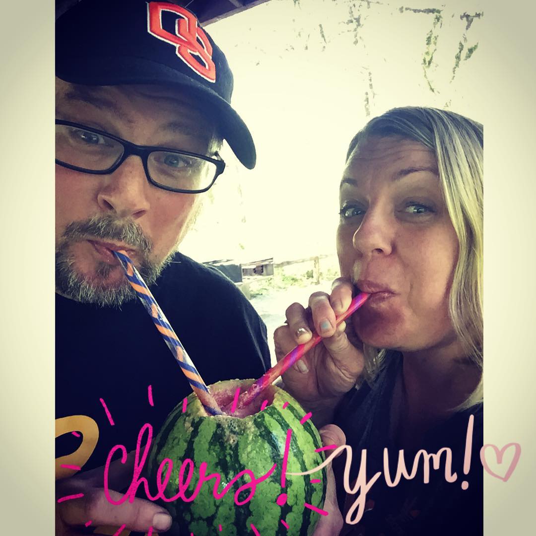 Happy Mother's Day to me!  Cocktail in a watermelon!!